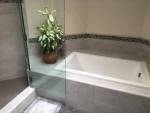 This image features a white bathtub.