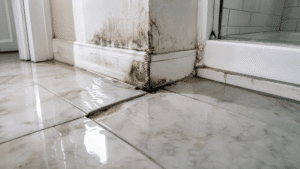 bathroom tile damage